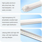 Aolyty T8 LED Tube Light, 9W Shop Light 6500K Super Bright Dual End Powered No Ballast Bypass Light fixtures 2ft 24" for Warehouse, Garage, Office, Home - 10 Pack