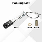 PATIKIL Candelabra Base Lamp Holder Light Socket, 10pcs UL Listed Keyless E12 Bulb Socket with 9.8" Wire Leads for E12 Incandescent LED Light Bulbs, 3.5" Tall