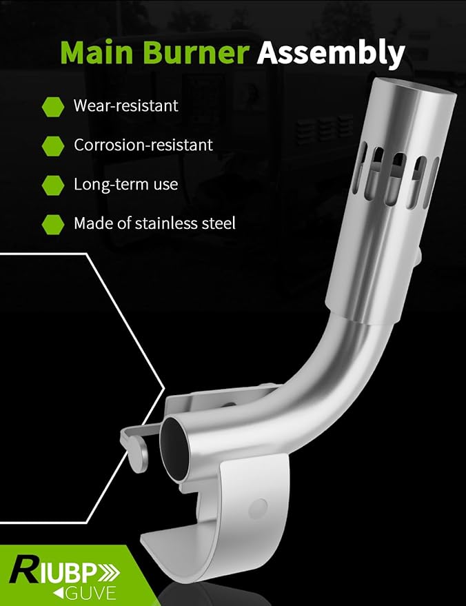 Main Burner Assembly Fit for Dometic Atwood LP Gas 6 Gallon Water Heater Replace 91638 Gear Shaft Bearing Set