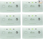 Kidde Carbon Monoxide Detector with 10-Year Battery, 3 LED Lights & Alarm Memory, 6 Pack