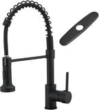 Black Kitchen Faucet with Pull Down Sprayer, AIMADI Commercial Single Handle Pull-Down Sprayer Kitchen Faucets,Matte Black