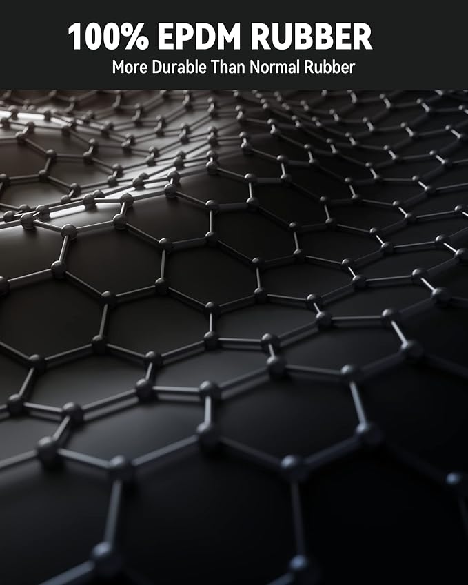 31'' Rubber Bungee Cords Heavy Duty Outdoor with 55.8" Max Stretch & Over 176 lbs Load, 100% EPDM Black Bungee Straps with Crimped S Hooks for Cargo, Tarps, Truck, Motorcycle, Weatherproof (10 Pack)