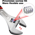 WISEUP Professional Adjustable Wrench 10 Inch Cr-V Forged Industrial Grade Hand Tools Wrench Set With Anti-Slip Grip Small Adjustable Wrench