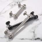 Alzassbg 10 Pack Brushed Satin Nickel Cabinet Pulls, 5 Inch(128mm) Hole Centers Cabinet Handles Kitchen Hardware Straight Bar for Cabinets and Drawer AL3082SN