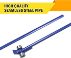 Pry Lever Bar 3T/6600LBS Load Capacity, 4.5FT Length Steel Handle Prylever Bar with Wheels for Heavy Duty Equipment Handling,Great Hand Tool with Four Industrial Bearings