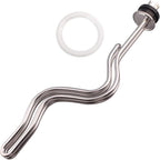 DERNORD 240V 6500W Tri-clamp Ripple Heating Element Stainless Steel Immersion Water Heater with 3-Wire Electrical Locking Plug (1.5 Inch Tri clamp)