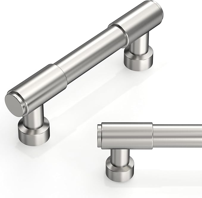 10 Pack Brushed Satin Nickel Cabinet Pulls 3 Inch(76mm) Kitchen Cabinet Handles Cabinet Hardware for Drawer Pulls