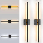 Wall Sconces Set of Two Battery Operated, Cordless Rechargeable Wall Sconces with Remote Control, Dimmable, 360°, 28 Inch, 3 Color, 3000K-6000K, Wall Light for Bedroom, Living Room, Hallway