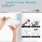 VOLIVO 6 Inch LED Recessed Ceiling Lighting 24 Pack, 5CCT Ultra-Thin Canless Downlight with Junction Box, Dimmable Wafer Lights 12W=110W, 1050LM High Brightness, Adjustable 2700K-5000K, ETL&FCC&IC