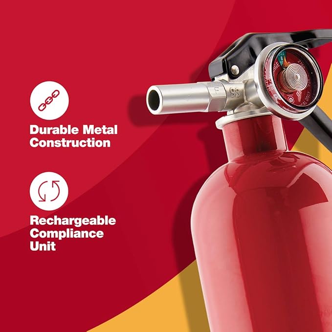 FIRST ALERT Fire Extinguisher, Garage Fire Extinguisher, Red, Garage10 FE10GR