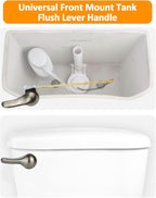 Hidnvefen Toilet Handle Replacement Kit Universal Toilet Flush Handle, Zinc Alloy Toilet Tank Trip Lever with H2 Brass Arm, Compatible with American Standard/Mansfield Toilet, Brushed Nickel