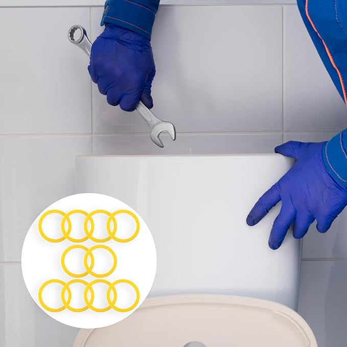 10 Pcs Flush Valve Seal for Kohler Toilets GP1059291 2475620 Upgraded Silicone Seal Kit Compatible with Kohler Canister Flush Valve Seal, Chemical Resistant Parts for Toilets Tank Canister Gasket Kit