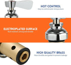 25" Height Commercial Faucet Wall Mount with Sprayer 8" Adjustable Center 12" Swing Spout, Wall Mount Kitchen Sink Faucet with Pull Down Pre-Rinse Sprayer for 1/2 Compartment Sink