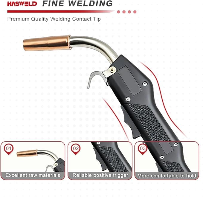 Havey Duty Mig Welding Gun 250A 15' Replacement for Tweco #2 fits Miller Mig Welder (15ft 250A Mig gun for Miller adapter)