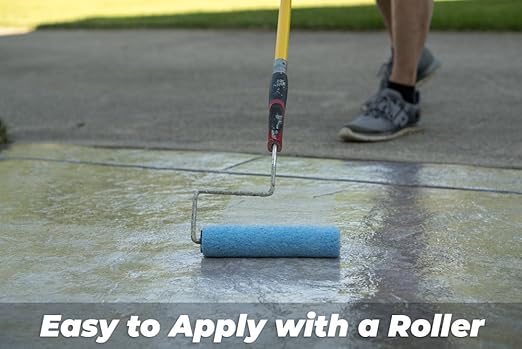 Stamped Concrete Sealer, 1 Gal - Clear, Water-Based, Satin Finish Sealer for Decorative Concrete Surfaces