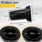 Wall Hung Toilet Hidden Tank Drain Pipe Set, Durable Plastic Compatible with TOTO THU334#01 - Includes Drain and Flush Pipes, Nuts, Easy Installation Fit TOTO Toilet Replacement Parts