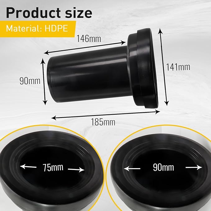 Wall Hung Toilet Hidden Tank Drain Pipe Set, Durable Plastic Compatible with TOTO THU334#01 - Includes Drain and Flush Pipes, Nuts, Easy Installation Fit TOTO Toilet Replacement Parts