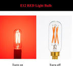 Red LED Candelabra Bulb E12 Colored Light Bulbs, 4W 40 Watt Equivalent Dimmable E12 LED Bulb Red Candelabra Light Bulbs, 6 Pack