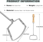 Berry&Bird Mini Hula Hoe for Weeding 17.3''Stirrup Hoe Stainless Steel Weed Puller Tool Gardening Action Scuffle Loop Hoes Garden Tools with Wooden Hand Weeder Cultivator Cutting Roots Loosening Soil