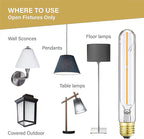 7.3 Inch E26 Led Bulb 40 watt,Dimmable Tubular Bulb 4W,2700k Warm White Edison Bulbs,T10 Long Clear Glass Light Bulb for Rustic Pendant,Industrial Pipe,Wall Sconces,Chandeliers,6 Pack