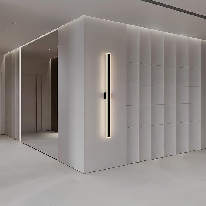 LamQee 63 Inch Long Outdoor Wall Lights Modern Exterior Lighting Fixtures for House, Waterproof 3000K 48W 2400LM LED Linear Outdoor Wall Sconces Lighting for Porch Patio Garage Door Yard Indoor