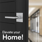 Mega Handles Prime Dummy Door Handles - 6 Pack Heavy Duty Chrome Door Handles, Non-Turning Door Handle for Closet & French Doors, Single Side, Fits All Standard Doors - Polished Chrome