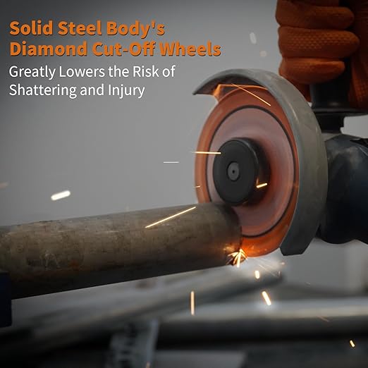 2 Pack Cut Off Wheels 4 1/2 Inch with 7/8" Arbor, Angle Grinder Cutting Disc, Diamond Cutting Wheel with 5000+ Cuts on INOX, Rebar, Angle Iron and Steel