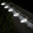 Wintergreen Lighting 25 Pack OptiCore C7 LED Christmas Light Bulbs - Replacement LED Christmas Lights Heavy Duty Premium Outdoor Christmas Lights, E12 Base (Cool White Faceted)