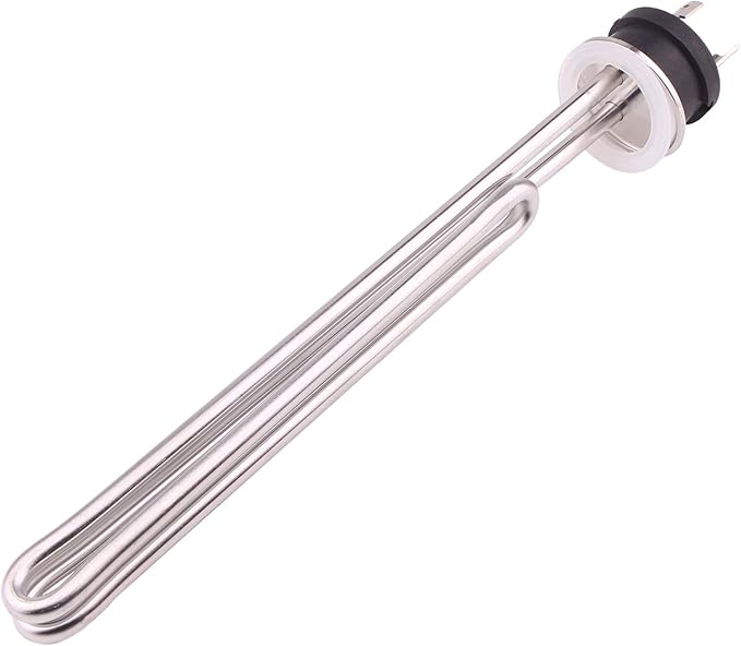 DERNORD 240V 3500W Tri-clamp Foldback Heating Element Stainless Steel Immersion Water Heater with 3-Wire Electrical Locking Plug (1.5 Inch Tri clamp)