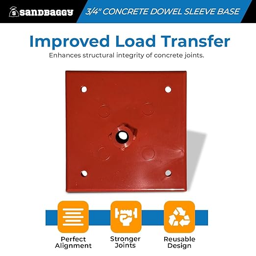 3/4" Concrete Dowel Sleeve Base - Concrete Joint Alignment - Sandbaggy (500, 3/4")