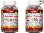 Coral Calcium Vitamin D3 Kids Gummy, Natural Cherry Flavor, Non GMO, Gluten-Free, Dairy-Free, Soy-Free and Gelatin Free - 300 mg of Calcium, and 800 IU of Vitamin D3-60 Gummies (2 Pack)