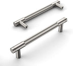 Amerdeco 10 Pack Brushed Satin Nickel Cabinet Hardware - 6.25 Inch(160mm) Hole Center Drawer Pulls for Kitchen, Bathroom, Dresser