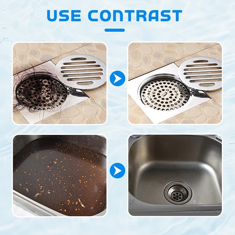 2025 Upgrade Sink Drain Cleaner, Sink and Drains Cleaner, Multi-functional Sink and Drain Cleaner Powder Cleaning, Drains Foam Cleaner, Powerful Pipe Dredging Agent for Kitchen Toilet (5Pcs)