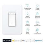 Kasa Matter Smart Dimmer Switch: Voice Control w/Siri, Alexa & Google Assistant, UL Certified, Timer & Schedule, Easy Guided Install, Neutral Wire Required, Single Pole, 2.4GHz Wi-Fi, 3-Pack