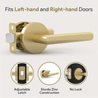 Mega Handles Ronn Passage Lever Door Handle Set for Hallway, Closet and Bathroom, Heavy Duty Door Levers, Fits All Standard Door Sizes, Screws Included - Satin Brass (1 Pack)