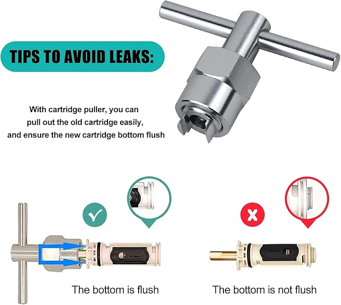 1222 Replacement Cartridge for Moen Shower Valve with 104421 Removal Tool Compatible with Moen 1222 1222b One Handle Posi Temp Shower Faucet Cartridge