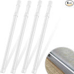 4 Pack Window Security Bars 15.7"-27.5" Adjustable Sliding Glass Door Lock Bars Window Stopper Safety Stick Lock Bars with Rubber Tips for Home, 2.2 cm in Diameter