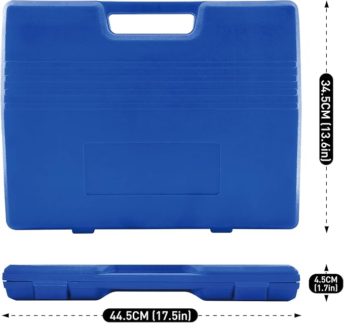 MacWork 67 Pieces 3/8“ Drive Impact Socket Set, SAE and Metric Sockets, CR-V & CR-Mo, Complete Socket Set with Shallow, Deep & Swivel Sockets, Includes Ratchet, Extension Bars & Adapters