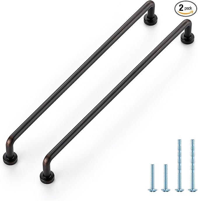 JOY DECOR Cabinet Pulls – 8-3/4 Inch Hole Center, Oil Rubbed Bronze, 2 Pack, Zinc Alloy Cabinet Handles for Drawers & Cupboard – Vintage Style Hardware for Kitchen, Bathroom, Dresser