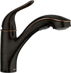 Moen Brecklyn Mediterranean Bronze Single-Handle Pull-Out Sprayer Kitchen Sink Faucet with Power Clean, 87557BRB
