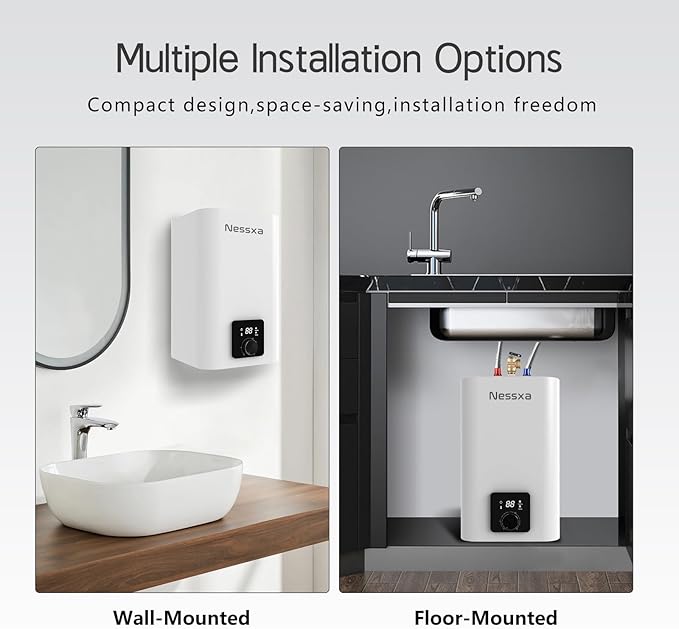 4 Gallon Electric Mini Tank Water Heater, 110V 1500W Point of Use On Demand Under Sink Instant Hot Water Heater for Home Kichen Bathroom