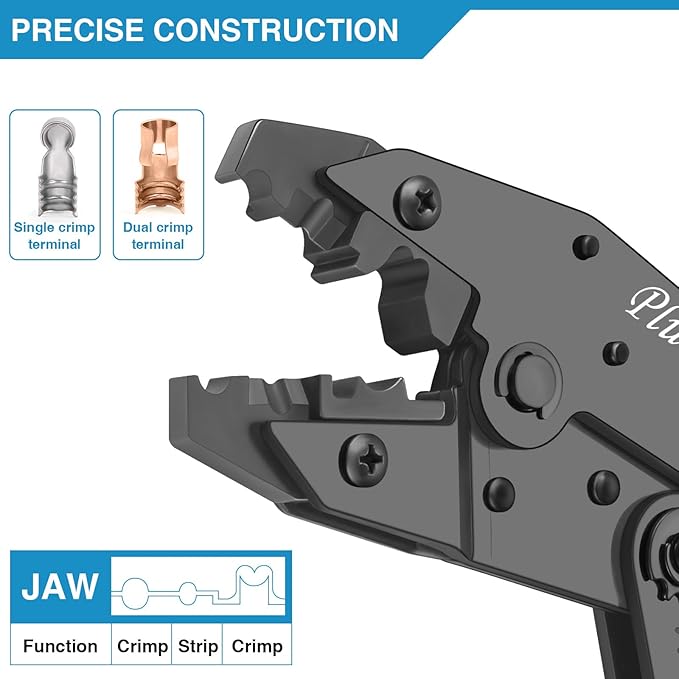 Crimping Tool for Spark Plug Ignition Wire, 8.5mm Ratchet Spark Plug Wire Crimper - Crimping Pliers - Electrical Terminal Crimping Tool