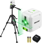 Firecore Laser Level with Tripod, Self Leveling Laser Level Green Cross Line Laser Leveler Tool for Picture Hanging Wall Tile Home Renovation Indoor Projects, Carry Pouch and Battery Included