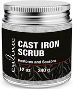 Culina Cast Iron Cleaning & Restoring Scrub | Removes Rust Without Scratching & Care Before Cleaning, Washing & Seasoning | 100% Natural | for Cast Iron Skillets, Pans & Cookware
