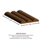 1' x 4' Solid Paintable Pine Flexible Tambour Sheet with 3/4" Half Round Slats, Unfinished & Flexible, Bamboo Fiber Reinforced Backer