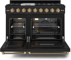 Gordon Ramsay by THOR Kitchen 48 Inch Professional Liquid Propane Range with Tilt Panel Touch Control in Black/Bronze