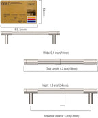 Amerdeco 30 Pack Brushed Satin Nickel Cabinet Pulls 5 Inch(128mm) Hole Center Drawer Pulls Cabinet Hardware Kitchen Cabinet Handles for Bathroom Dresser Pulls ZH0031
