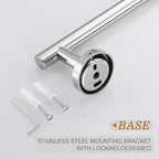 USHOWER Polished Chrome Bathroom Accessories Set, 24-Inch Towel Bar Set Wall Mounted, Durable SUS304 Stainless Steel Bathroom Hardware Set, 4-Piece