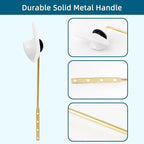 Universal Metal Front Mount Toilet Handle Replacement Kit Compatible with Kohler Toilet Tank Parts, Toilet Flush Lever Handle with Flapper Chains, White