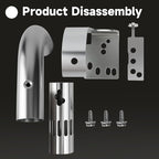 Water Heater Burner Tube Assembly RV Main Burner Parts Compatible With Dometic Atwood 6 and 10 Gallon GH6-7E GH6-8E G6A-6E G6A-7E G6A-8E GCH6A-7E Replace#: 91638 96206 92615 93221